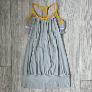 Lululemon No Limits Tank Silver Spoon / Pop Stripe Heathered Light Grey